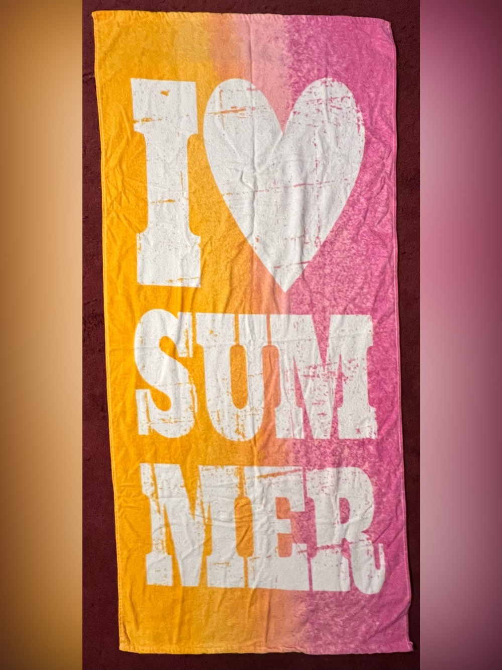 I Love Summer Beach Towel